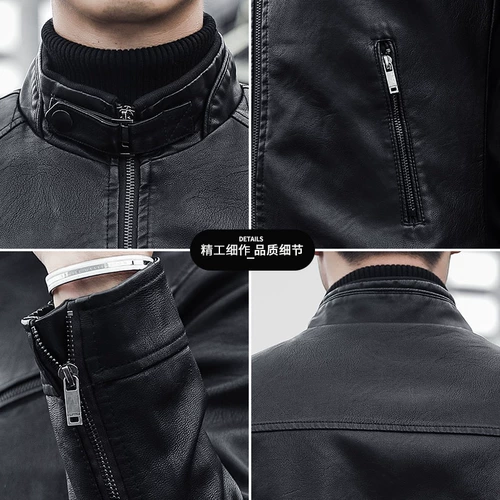 Осенняя демисезонная трендовая утепленная куртка, осенний сезон, из натуральной кожи