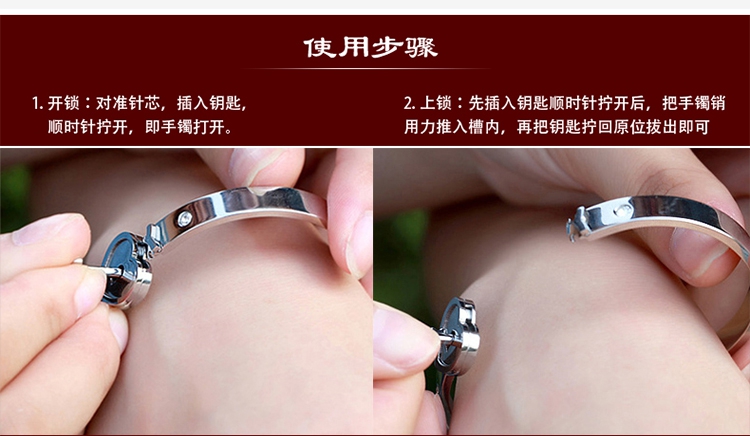 Vòng tay đôi có thể được chạm khắc vòng cổ chìa khóa 925 sterling bạc vòng tay đồng tâm với khóa vòng tay Ngày Valentine - Vòng đeo tay Cuff vòng dâu tằm cho bé