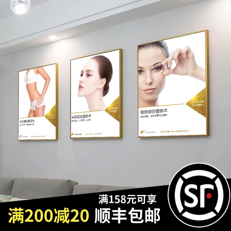 Microcosmetic Hung Painting Medical Beauty Decoration Painting Beauty Salon Skin Management Propaganda Poster Medical Beauty Hospital Wall Painting
