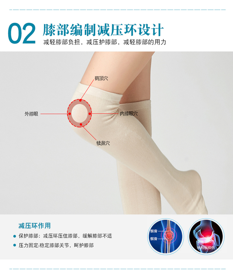 Cotton thẳng gối đầu gối vớ mùa xuân và mùa hè Hàn Quốc nhảy yoga ấm xà cạp ống cao qua đống vớ nữ - Vớ mắt cá chân tất nam