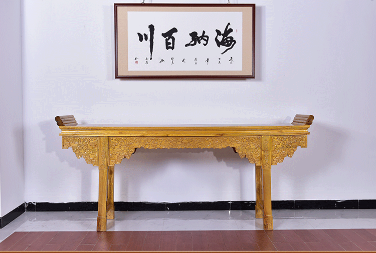 Nội thất gỗ gụ cổ điển gỗ nội thất phòng khách gỗ Ganoderma lucidum trường hợp gỗ gụ cho bàn hoa đứng không khí kết hợp Zhongtang - Bàn / Bàn mẫu bàn thờ gỗ đẹp