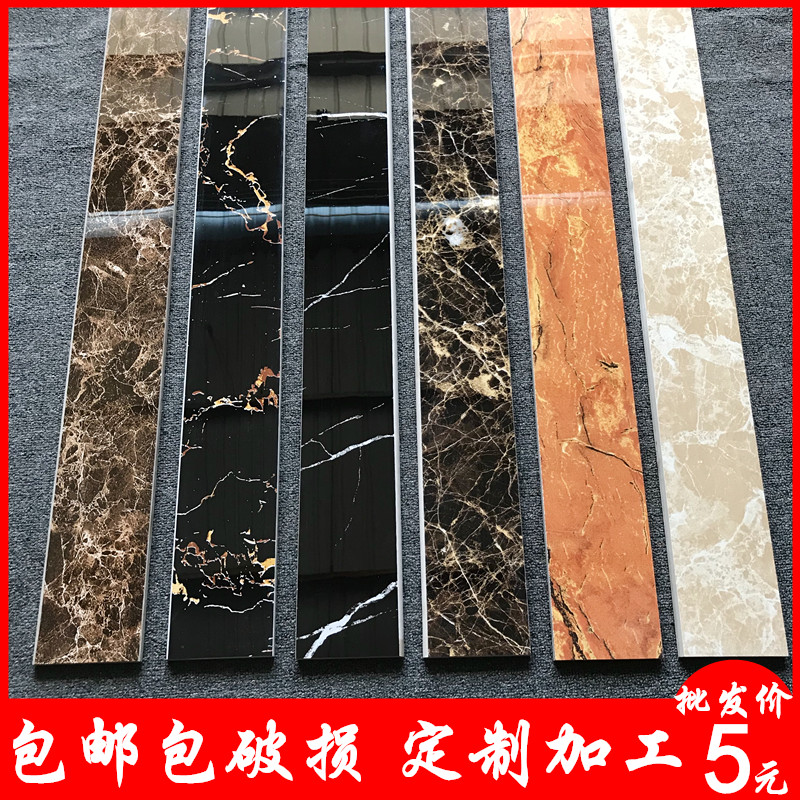 All porcelain floor footline tile black gold flower processing living room kick corridor wave wire walk sideline 100x800 over the door stone