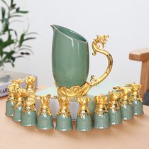 12 zodiac zodiac wine glass wine with wine jug ice cracked Gothic cellar ceramic small number wine glass beasts for domestic liquor cups