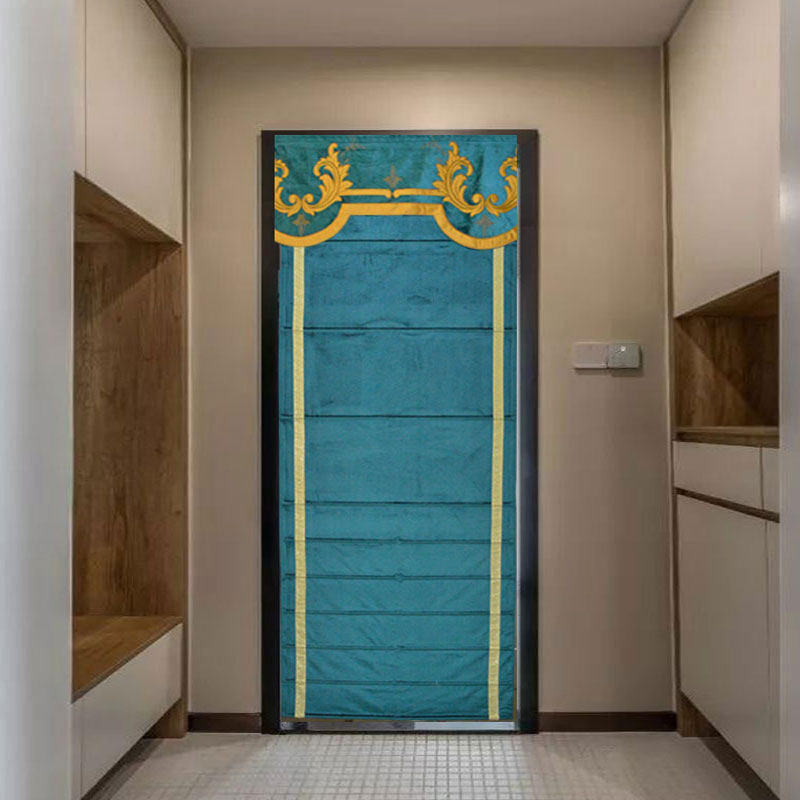 Mength Yuan Luxury Neoclassical Embroidery finished mantle head Living room floating window library window sheet hundred pages