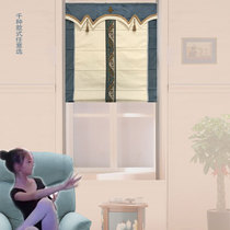Mengsiyuan pass study small window classical Chinese splicing fan-shaped hand lift without door cloakroom with curtain