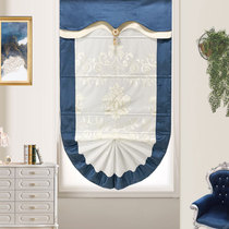 Meng Siyuan color-shaped Roman yarn Small window cloakroom curtain American French European dining room living room