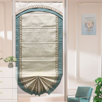 Mengsiyuan Roman curtain fan-shaped lifting curtain shading European American Nordic kitchen cloakroom curtain finished