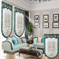 Meng Siyuan bedroom Roman curtain light luxury transparent Korean curtain green Dutch velvet embroidery small window restaurant curtain