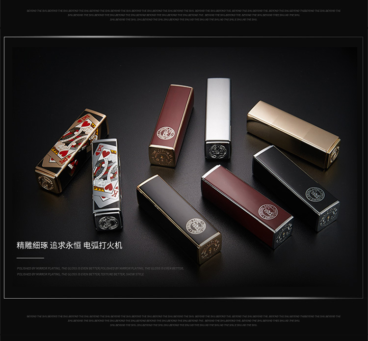 Đôi hồ quang sạc nhẹ chữ nam và nữ đánh bạc thần cá tính usb điện tử thuốc lá nhẹ hơn quà tặng sáng tạo - Bật lửa bật lửa khò cao cấp