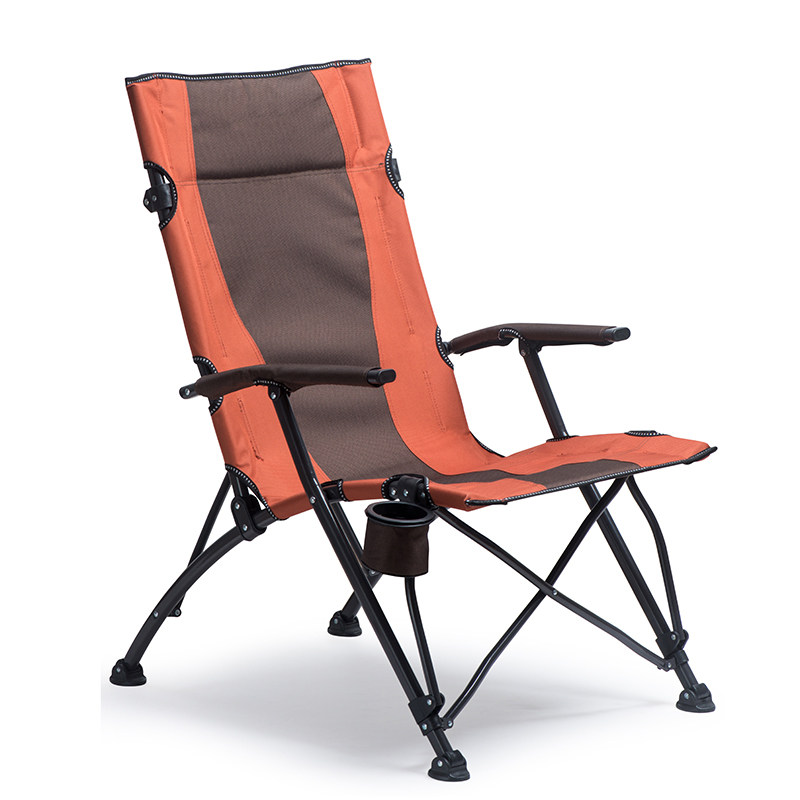 Outdoor folding chair Dual-use recliner Portable backrest Lunch break bed Beach camping fishing chair Hospital escort high backrest