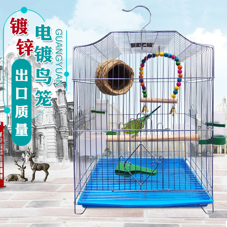 Guangyuan electroplated wire Budgerigar birdcage Starling thrush Wren acacia birdcage large province
