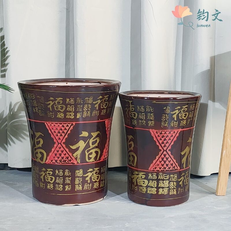 Ceramic Flower Pots with Slight Imperfections in Chinese Style, Suitable for Money Trees, Happiness Trees, and Bird of Paradise, Available for Direct Sale from the Manufacturer Ceramic Flower Pots with Slight Imperfections in Chinese Style, Suitable for Money Trees, Happiness Trees, and Bird of Paradise, Available for Direct Sale from the Manufacturer