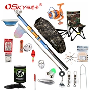 讴 Bộ dụng cụ câu cá bằng carbon kết hợp bộ cá còng tay dụng cụ câu cá đầy đủ dụng cụ câu cá