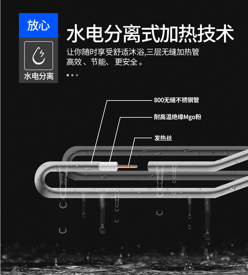 máy tắm nóng lạnh Tiếp cận âm nhạc DSZF-60A lưu trữ nước nóng điện gia dụng lưu trữ nước nóng tốc độ tắm 2000w - Máy đun nước máy nóng