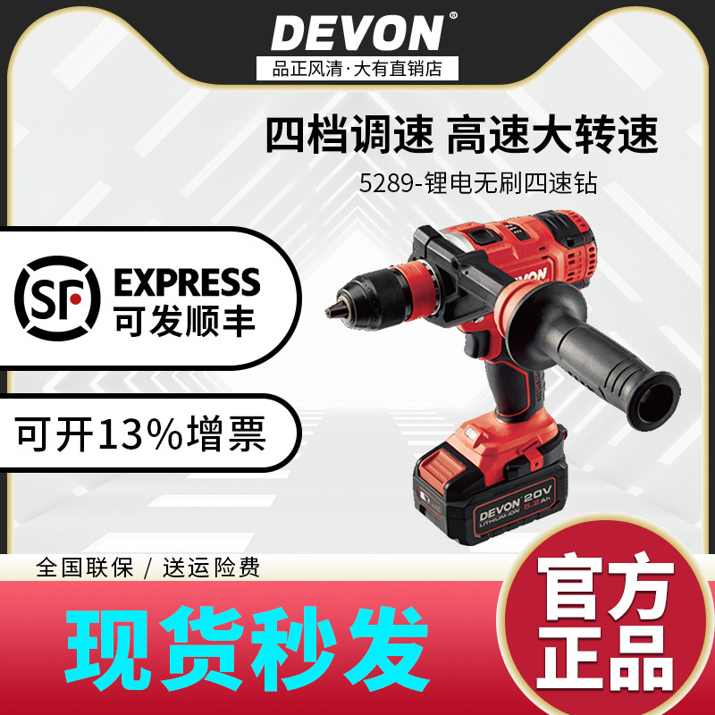 Dayou 5289 four-speed lithium battery brushless hand drill ice fishing drill ice large torque charging drill multi-functional industrial grade