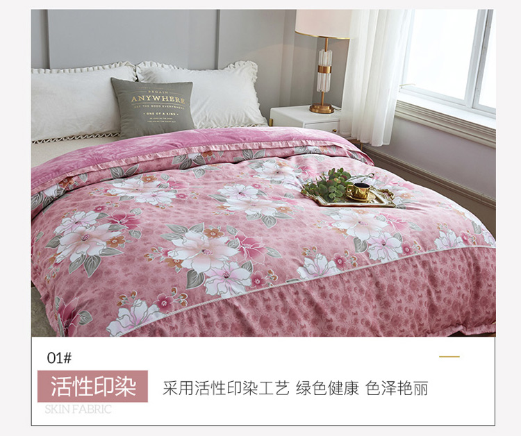 Mùa đông với nhung ấm chăn đơn mảnh flannel rong biển chăn quilt một bên bông một bìa sang trọng - Quilt Covers chăn mền cotton