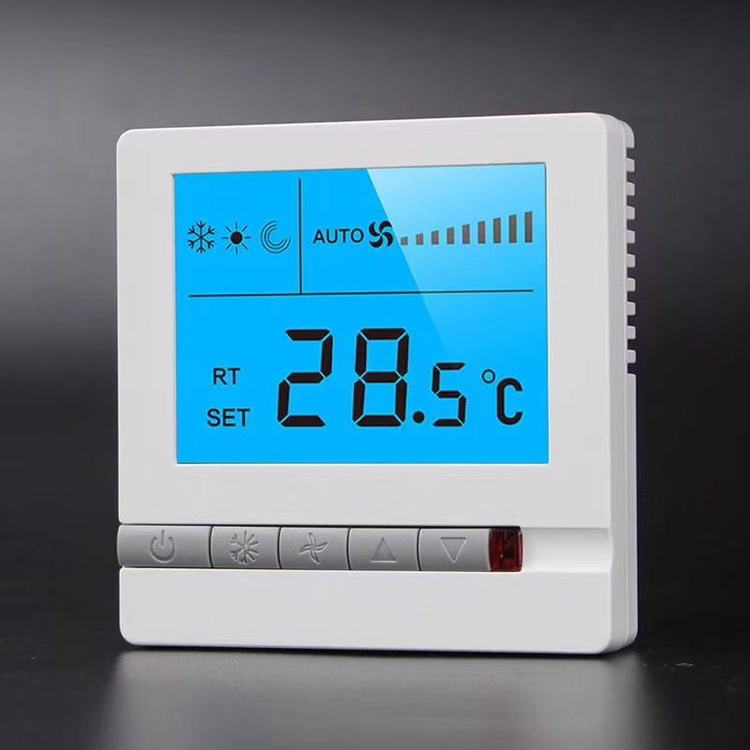 Neutral Water System Central Air Conditioning Thermostat Hailin Quiet White Lcd Switch Rt Indoor Temperature