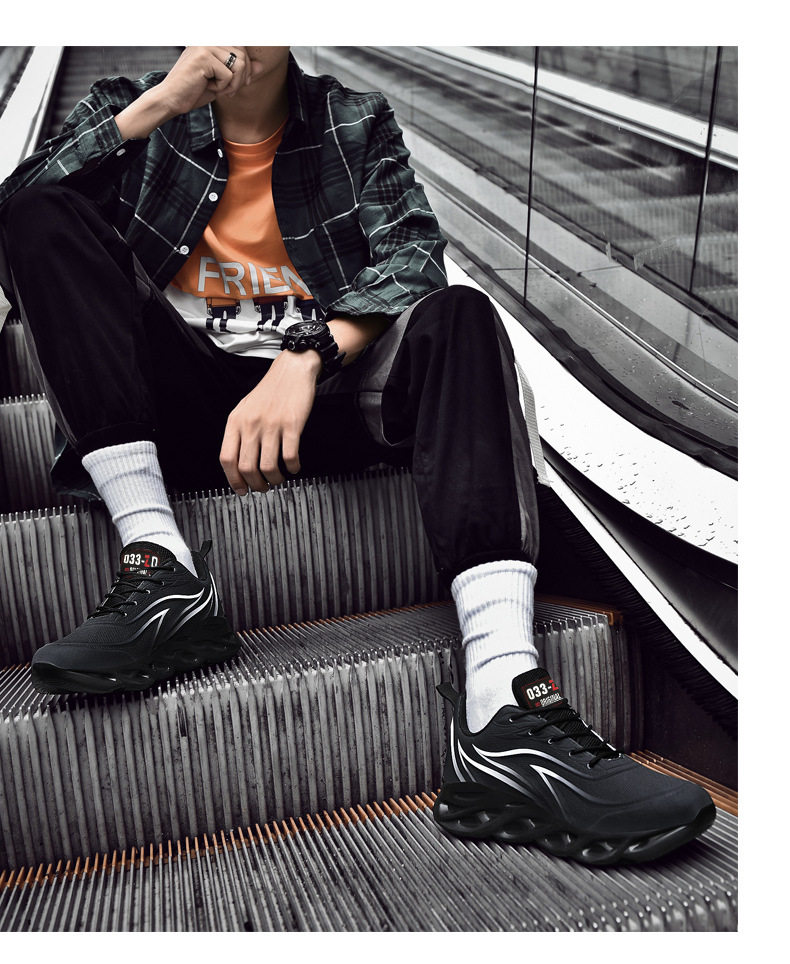 Мода повседневная обувь 2022新款春秋季布鞋刀锋飞织透气运动鞋女休闲鞋系带厚底时尚男鞋