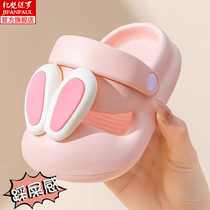 Summer childrens slippers for girls cartoon cute two-in-one toe-cap shoes for boys and babies at home non-slip soft bottom sandals