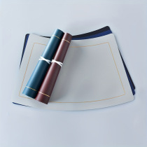 Nordic style household leather placemats hotel restaurant western food mats oil and water insulation fan-shaped dining table mats plate mats