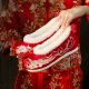 Feng Laiyi New Bingzhu Red Low Heel-Add Velvet
