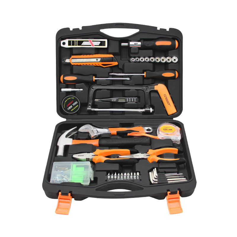 Home Suit Multifunction Toolbox Electrics Repair Screwdriver Large All Five Gold Tool Case Electric Drill Complete box