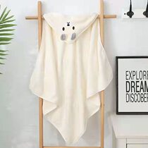 Newborn baby bath towel super soft and comfortable autumn and winter baby wrap bath wrap childrens hooded cloak super soft and water-absorbent