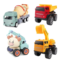 New childrens excavator toy car 3-8 years old childrens inertial engineering vehicle stall boy excavator toy car