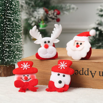 Christmas snap ring bracelet creative gift Santa Claus snowman decoration childrens kindergarten small gifts