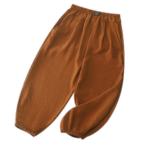 Childrens thin anti-mosquito pants 2024 summer new style casual breathable loose bloomers trousers for boys and girls national trend