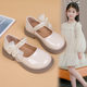 Girls' Small Leather Shoes 2025 Spring and Autumn New Black Mary Jane Princess Shoes for Older Children and Primary School Students Campus Performance Shoes