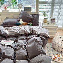 ins bed sheet and quilt three-piece set bedding college dormitory four-piece set new skin-friendly bed sheet and quilt cover