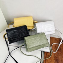 2024 New Trendy Fashion Sotu Crocodile Pattern Small Square Bag Stylish Womens Bag Single Shoulder Crossbody Bag Womens Trendy Korean Version Versatile