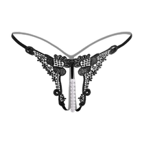 Pearl underwear female sexy new style massage with oversized beads sexy lace pure desire seamless thong