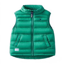 Childrens down vest boys baby vest spring autumn and winter white duck down liner girls warm vest parent-child wear