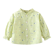Girls shirts autumn 2024 new style spring and autumn baby girl tops childrens princess long-sleeved shirts autumn