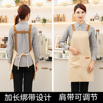 Suspender apron customized logo printing waterproof supermarket catering special manicure womens work clothes mens advertising customization