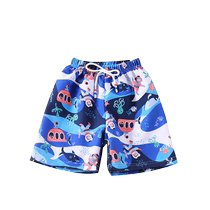 2024 New Summer Childrens Shorts Beach Pants Boys Casual Loose Outerwear Big Trousers Cartoon Five-point Pants