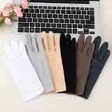 Перчатки, тонкий дышащий шелковый комплект, защита от солнца, без пальцев