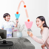 Parent-child interactive double catapult throw and catch elastic butt ball 2 to 3 years old 6 boys and girls 1 childrens outdoor educational toys