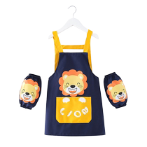 Childrens apron Dress Drawing Hood Boys baby Dining Around Pocket Kitchen Waterproof Fine Arts Special Painting Sleeve Kid