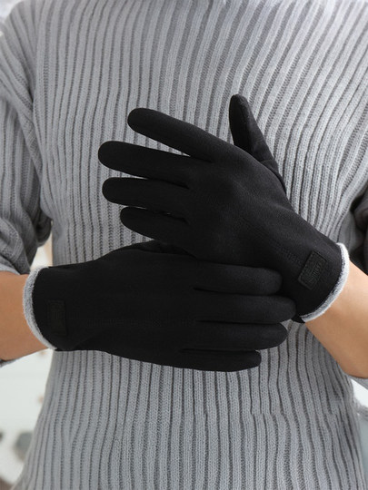 Gloves for men, winter German velvet, driving, keeping warm, riding, fishing, plus velvet, thickening, cycling, touch screen, electric, non-slip, for women