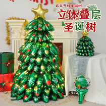 Christmas three-dimensional standing balloon decorations cute cartoon Santa Claus Christmas tree kindergarten shooting props