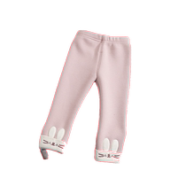 Girls fleece leggings childrens autumn and winter pants 2024 new all-in-one fleece baby outer wear thickened warm trousers