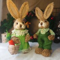 Handmade Diy Grass Choreography Rabbit Doll Living-room Table Swing Piece Garden Balcony Creativity Adorable Adorable Animal Ornaments