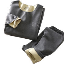Childrens German velvet thermal underwear autumn and winter styles for boys and girls autumn clothes and long trousers sets older childrens home clothes bottoming pajamas