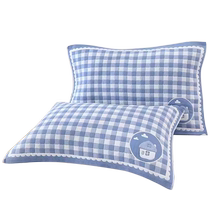 Pillow towel 2024 new pure cotton 100 cotton pair anti-head oil boys high-end old coarse cloth pillow towel pillow case