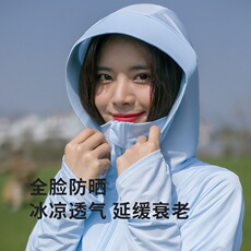 Одежда модная солнца защиты 2024新款冰丝宽松防晒衣时尚透气凉感修身防晒服黑胶帽檐防紫外线 Jifanpaul