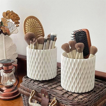 ins style rotating makeup brush storage barrel brush barrel storage rack desktop storage box dressing table cosmetic pen holder