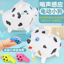 Hot spot whistle puppy electric music toy voice controlled whistle sensor light new and unique street stall toy
